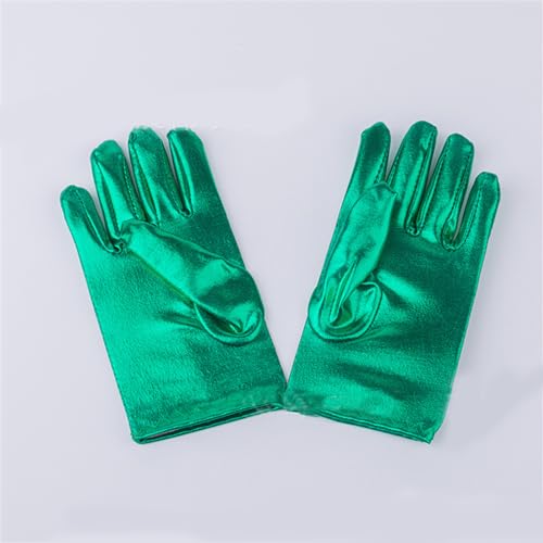 MOMOJIA Party Gloves, Leather Gloves for Kids Party Gloves Short Gloves Shimmering Uniform Mittens Stage Performances Gloves3
