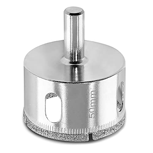 Image of Luomorgo 50mm /2 inch Diamond Hole Saw Diamond Drill Bits | 1.1 inch Cutting Depth, For Glass Ceramic Marble, For Porcelain Tile Granite, For Quartz Gemstone