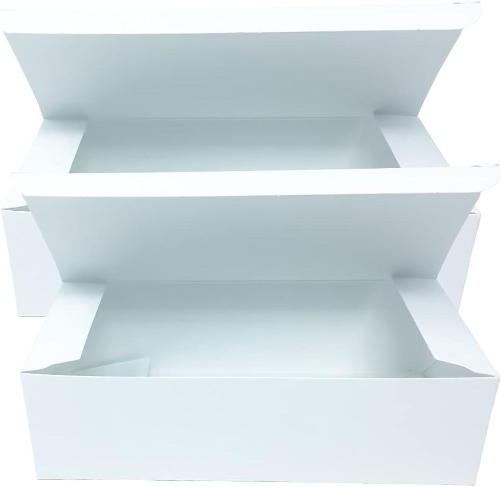 CakeSupplyShop Celebrations Set of 10-1/2 lb. Gloss Candy Glossy White Wedding Party Favor Boxes 5.5" x 2.75" x 1.75"