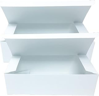 CakeSupplyShop Celebrations Set of 10-1LB Large Gloss Candy Glossy White Wedding Party Favor Boxes 7