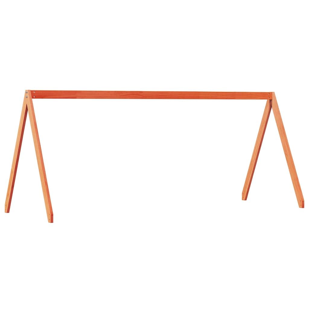 vidaXL Techo de Cama Infantil Madera Maciza Pino marrón 199x95,5x88 cm