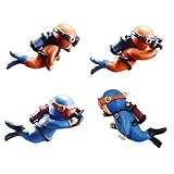 Naroote Figura de Buzo de Acuario, Decoración Flotante para Pecera + Flotabilidad Ajustable para Jugar Divertido + Material de Resina Ecológico para Mayor Seguridad | Ideal para Entusiastas del