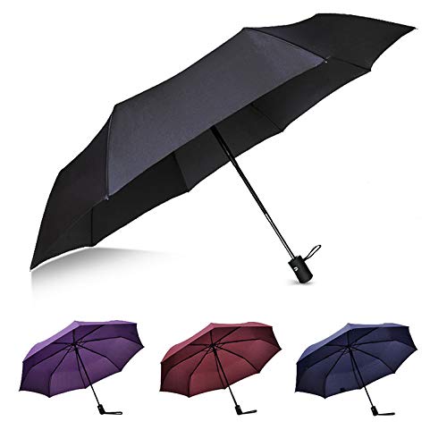 Parapluie Pliant, SUXMAN Parapluie Pliable Automatique Ouverture et Fermeture Parapluie Compact Compact Léger Coupe-Vent Parapluie de Voyage pour Homme et Femme 8 Baleines