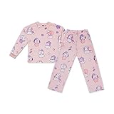 BT21 Baby Collection Soft Fleece Pajama Set Loungewear Sleepwear for Women and Girls, Light Pink, Medium