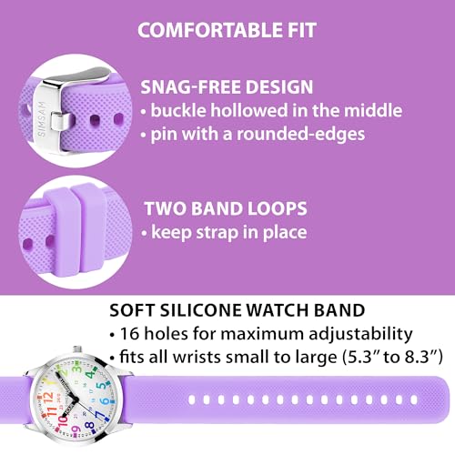 Image of Kids Analog Watch, Learning Watch for Kids 8-12, Waterproof Time Teacher Watches for Boys Ages 5-7 6-8, Easy to Read Educational Girls Watches Ages 8-12, Great Gift Boys Girls Year 4-12 Old Waterproof