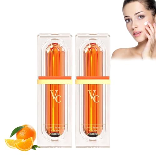 Japanese Vitamin C Makeup Tone Up Cream, Japanische Vitamin C Creme Gesicht Make-up, Fünf Vitamin C feuchtigkeitsspendende Creme, Lang anhaltend Japanese Skincare (2)