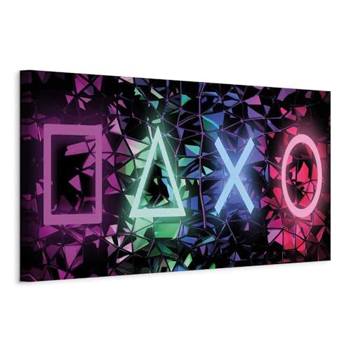 murando - Bilder für Gamers Spielkonsole 90x30 cm Vlies Leinwandbild 1 TLG Kunstdruck modern Wandbilder XXL Wanddekoration Design Wand Bild Panoramabild - schwarz bunt Gaming Play i-A-0203-b-a
