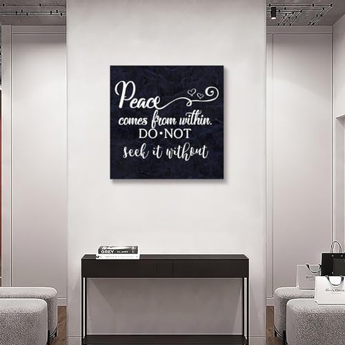 Póster decorativo rústico de 50,8x50,8 cm, cuadro con frase motivacional para pared de dormitorio 6
