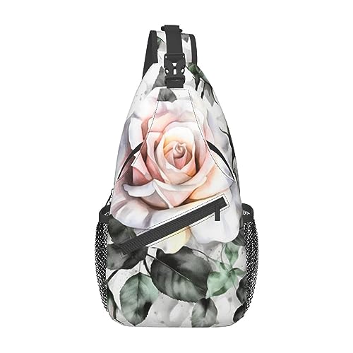 Sac à dos de voyage aquarelle rose noir léger qui soulage le dos en randonnée