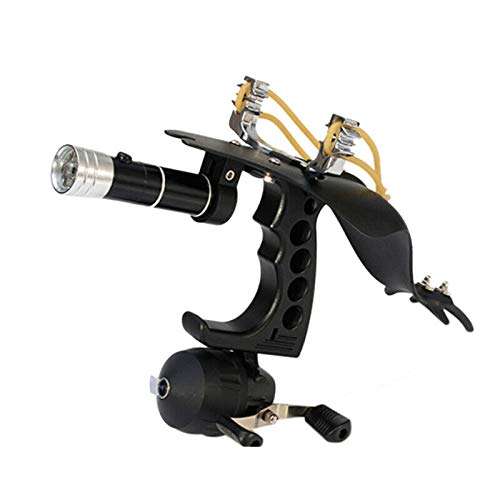 Manoch Fishing Reel Slingshot Archery Slingbow Hunting Catapult Shooting Arrow Rest Metal Slingshot