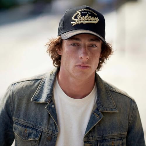 Image of Stetson American Heritage Trucker Cap Men Breathable Mesh Snapback Summer Winter