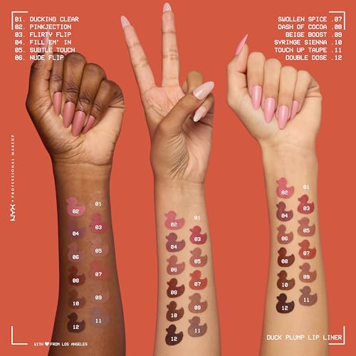 NYX Professional Makeup Lippenkonturenstift für natürlich aufgepolsterte Lippen und Sofort-Effekt, Mit Capsicum und Ingwer, Duck Plump Plumping Lip Liner, Farbton: 09 Beige Boost