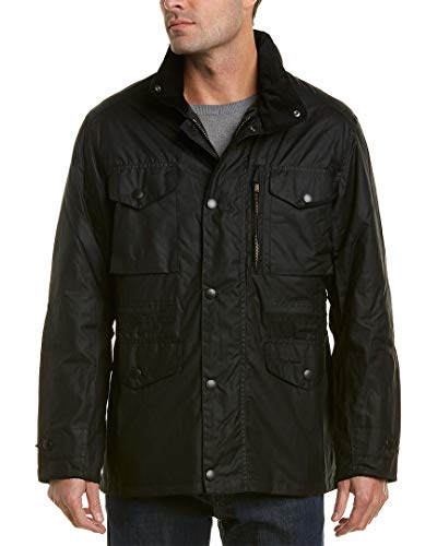 Mens Sapper Wax Jacket, S Black