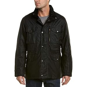 Barbour Men’s Sapper Waxed Jacket (XXL, Black)