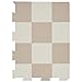 3 Sprouts Baby Foam Play Mat - Soft Foam Floor Tiles for Kids with Interlocking Puzzle Mats for Toddler Playroom - Safe 100% EVA Pads, Non-Toxic Waterproof Playmat - Checkerboard Beige