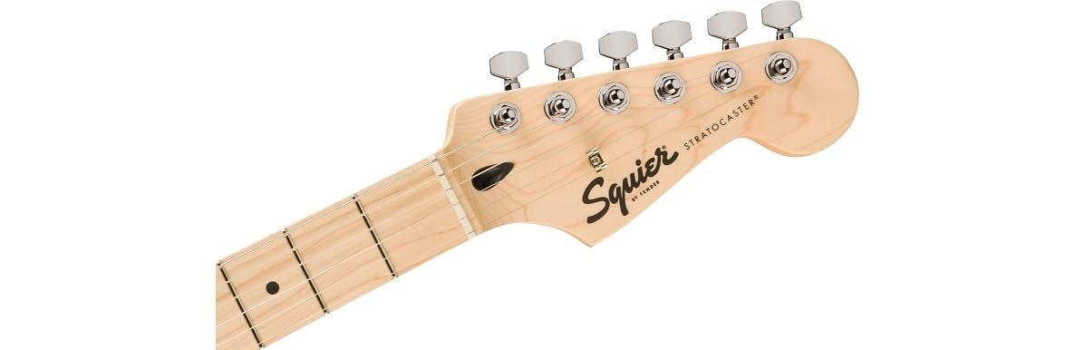 Chitarra elettrica FSR Squier Sonic® Stratocaster® HT, tastiera in acero, battipenna bianco, fusto rosa, Shell Pink
