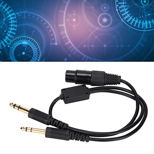 Cable Adaptador XLR a Doble Enchufe GA para Auriculares de Aviación miniatura 4