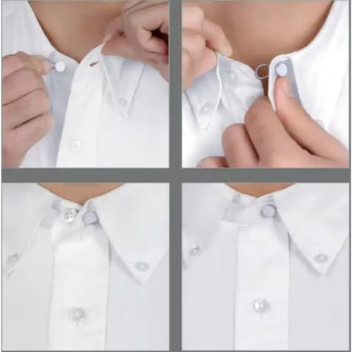 10 Botão extensor alargador de camisa social colarinho manga alargador para camisa social de aço