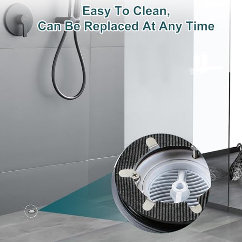 50 STK Abfluss Haarfänger, Haarsieb Dusche, Duschabfluss Mesh Aufkleber, Haarfilter Abflusssieb Badezimmer, Bad Ablauf Filtersieb, Floor Drain Sticker, Sieb Dusche Abfluss Haare für Küchen Bäder