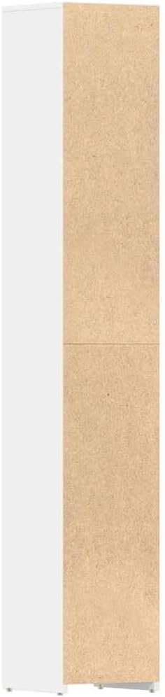 Tall Bathroom Cabinet White Engineered Wood with Matte Finish 11.8 x 11.8 x 72.2 in Storage for Bathroom Vanity Combo and Minimalist Vanity Set