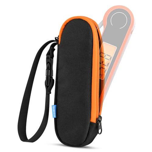 Xxerciz Étui de Transport pour thermomètre à Viande numérique ThermoPro TP19H, Sac de Rangement en Nylon avec poignée, résistant aux Chocs, étanche, Noir, étui de Protection de Voyage pour Camping en