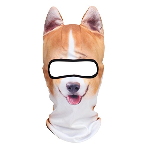 Image of WTACTFUL 3D Animal Ears Balaclava, Breathable Face Mask for Halloween
