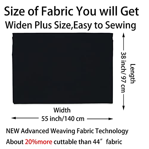 Master Fab PW02 Black 100% Cotton Fabric Poplin Fabric By The Yard For Sewing Diy Crafting Fashion Design Printed Floral Washable Cloth thumb #3