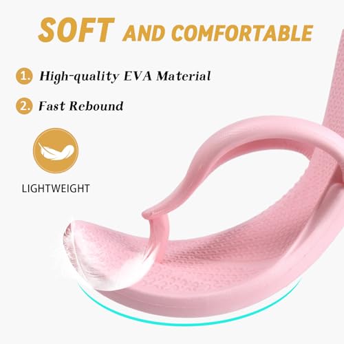 ZOORON Flip Flops for Women Men Lightweight Shower Shoes Foldable Travel Slippers Non-Slip Quick-Dry Bathroom Summer Beach Thong Sandals by ZOORON - Image 3