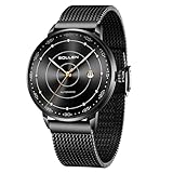 SOLLEN Automatic Self Winding Watches for Men, Mens Automatic Watch, Mechanical Stainless Steel 3 ATM Waterproof Luminous Luxury Dress Men's Wrist Watches with Calendar, Minimalist Watch Gifts for Men