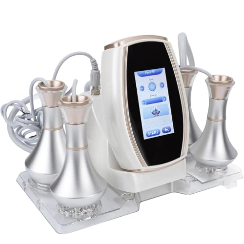 Ultrasonic Vacuum Cavitation Machine, 5 in 1 Multipolar Radio Frequency for Fat Burning and Skin Care, Facial and Body Treatment, 80W
