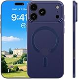 3P SPACE Super Sottile Custodia per iPhone, 0.3mm Ultra Slim Magnetico Safe Matte Cover Semi rigida Posteriore per iPhone, Minamal Design Blu (iPhone 17 Pro Max - Blu)