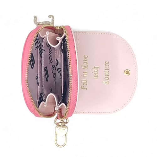 Juicy Couture Women's Half Moon Card Case with Mirror Inside and Clip (Pink Lemonade)3