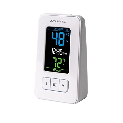 Acurite 02028 Color Digital Thermometer With Indoor/Outdoor Temperature,White #TOP1