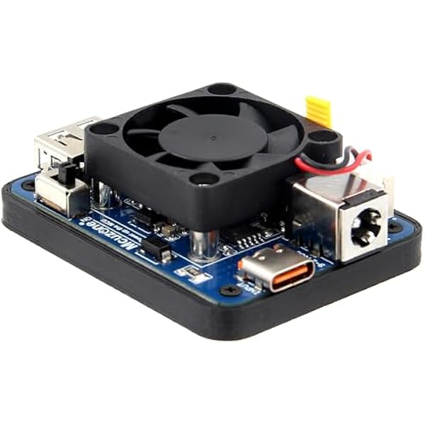Geekworm Moduł zasilania 5 V 5 A do Raspberry Pi 5 obsługa Dual Output Dual Input DC 9-24 V i USB-C PD 12 V