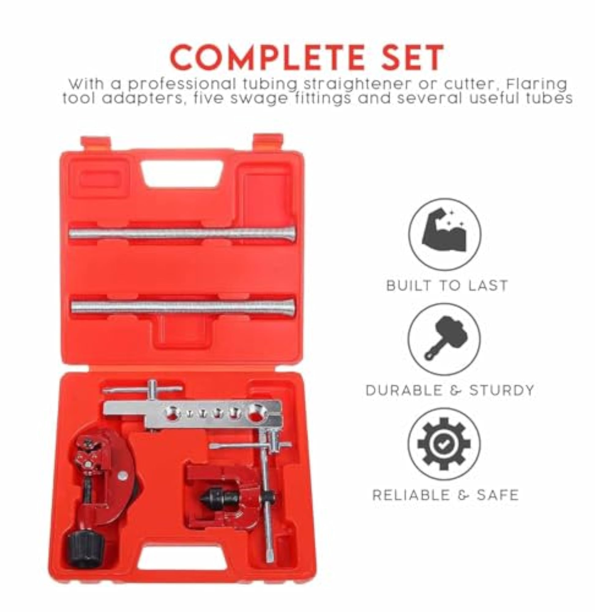 Flaring Tool Set (7 Piece - Professional Grade) Heavy Duty Brake Line Kit