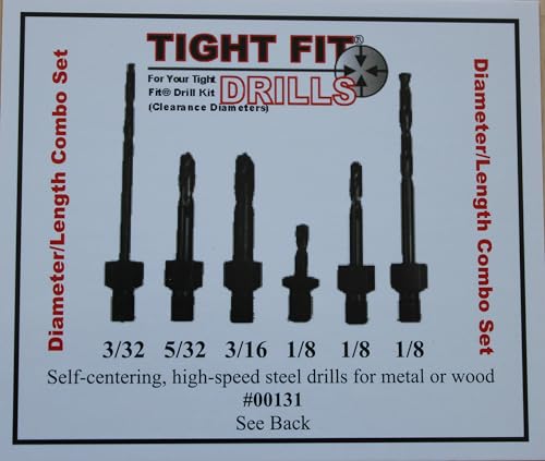 Drill Bits Short Length Threaded Shank, Combo Series Drill Bit Set 1 Tight Fit Tools 00131 Drill Bits Short Length Threaded Shank, Combo Series Drill Bit Set 1 Tight Fit Tools 00131
