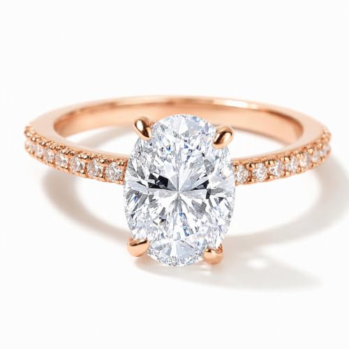 Axylena Engagement Ring for Women 4.5ct Radiant/Oval Cut Cubic Zirconia 18K Gold Plated (Yellow/White/Rose) Wedding,Travel, Anniversary,Daily,Promise Ring for women Sizes 6-10 - image 2