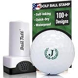 Ball Tatt - Golf Ball Stamp - Self-Inking Marker - Quick-Dry Permanent Marking Tool, No Leaks or Refills, Reusable & Waterproof Golfing Stamper - Ideal Gift for Golfers, Mom, Dads (J Monogram Green)