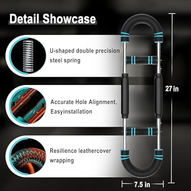 Twister Arm Trainer, Adjustable Chest Muscle Training clamp Muscle Expander,Gorilla bar Shoulder Muscle Training Fitness Equipment, Portable Upper Limb Strength Training Machine arm Torque Trainer