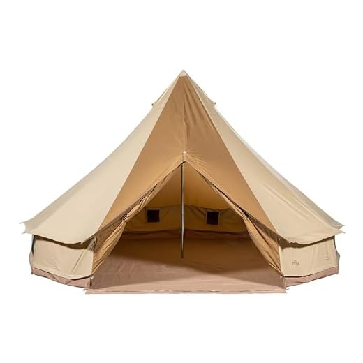 TETON Sports Sierra 12 Canvas Bell Tent; Waterproof 10 Person Family Camping Tent