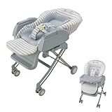 Aprica(アップリカ) ハイローチェア ユラリズム エレファントラブ 0か月~4歳頃まで 手動スウィングタイプ (グレー) 2109079