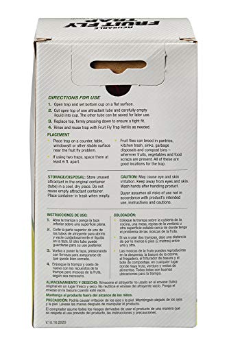 RESCUE! Fruit Fly Trap – Reusable, Includes Liquid Bait Attractant - Thumbnail 3