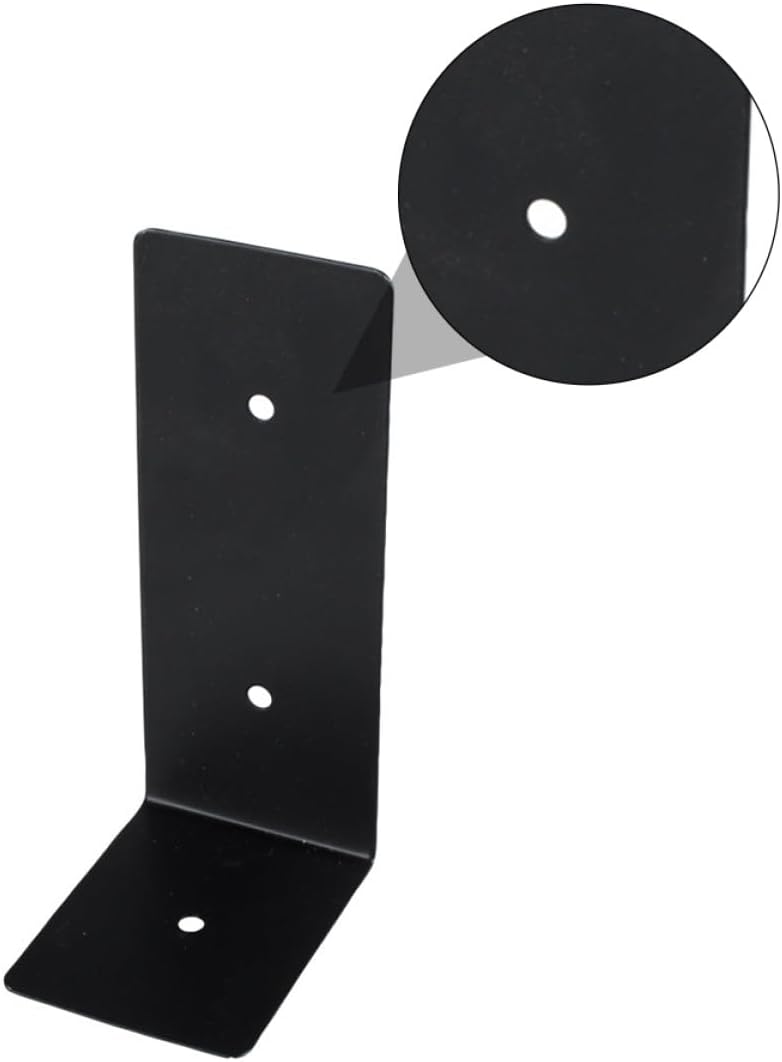 BETOOKY Black L Shape Iron Corner Brace Brackets with Screws, 4pcs Floating Shelf Supports, 90-Degree Right Angle Shelf Brackets for Wall Mounting and Furniture Reinforcement