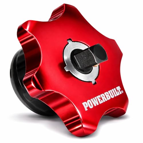 Powerbuilt 1/4-Inch Drive Finger Ratchet Dual-Sided for 1/4-Inch Sockets and Hex Bits 36-Tooth Reversible Mechanism Compact and Lightweight with Red Anodized Finish - 941248