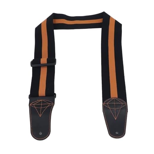 Correias de Baixo para Guitarra Acústica, Guitarra Elétrica, Tiras de Algodão Macio Elásticas Universais de Dupla Face Com Gravata de Cabeçote, Extremidades de Couro Simples