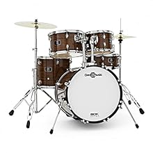 All Inclusive Jazz Size Acoustic Drum Kit Poplar Shells Deliver Soft Mid Frequencies with A Boosted Low-End Warmth Robust Double Braced Hardware Gorgeous Gloss Walnut Finish Configuration: Bass Drum: 18'' x 16'' ; Snare Drum: 14'' x 5.5'' ; Rack Tom ...