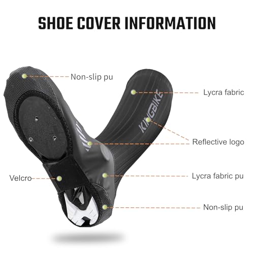 KINGBIKE Cycling Shoe Covers Breathable Overshoes MTB Road Bike Shoe Covers for Lock Shoes Protection Men Women - Thumbnail 6