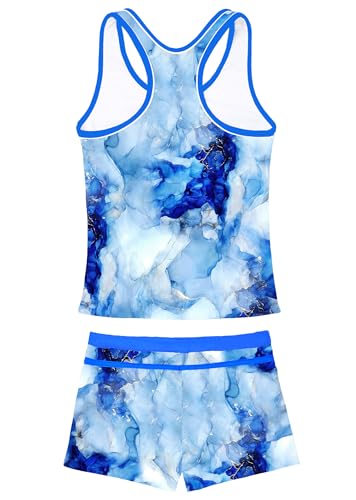Image of Little Girls' Summer Swimwear Two Piece Boyshort Tankini Kids Swimsuit