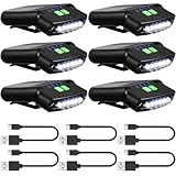 Mudder 2 Pieces LED Clip on Cap Lights USB...