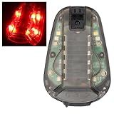 Gunyoo Taktische Helmleuchte Überlebenssignalleuchte Optional 4 Modi mit sichtbarer LED + IR Dauerlicht/Blinklicht, wasserdichte Überlebens-Identifikationslampe für Outdoor-Sportarten (BK-Red)